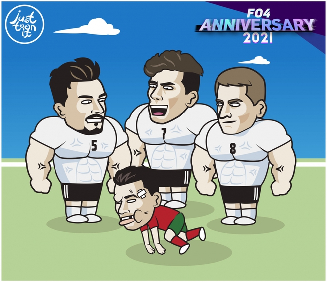 Biếm họa 24h: Cristiano Ronaldo bầm dập vì đọ sức với tuyển Đức - Ảnh 1.