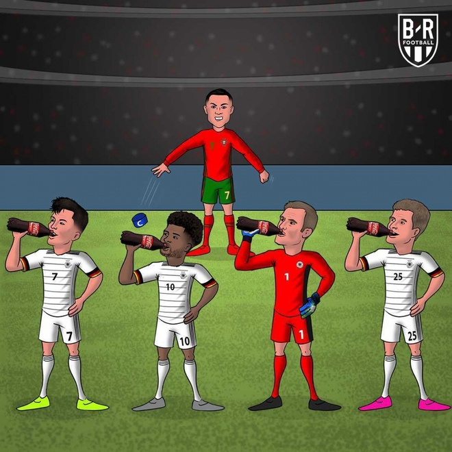 Biếm họa 24h: Cristiano Ronaldo bầm dập vì đọ sức với tuyển Đức - Ảnh 2.