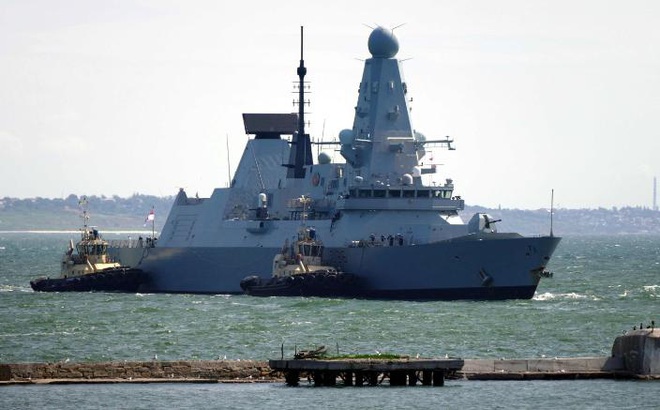 Tàu HMS Defender tới cảnh Odessa, Ukraine. Ảnh: Getty Images