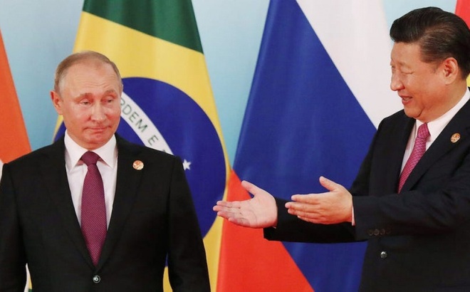 Tổng thống Nga Putin và Chủ tịch Trung Quốc Tập Cận Bình. Ảnh: Reuters