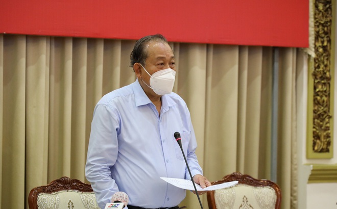 Phó Thủ tướng Thường trực Trương Hoà Bình phát biểu tại cuộc họp - Ảnh: VGP/Mạnh Hùng