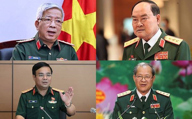 Các tướng Lê Chiêm, Trần Đơn, Nguyễn Chí Vinh và Bế Xuân Trường.