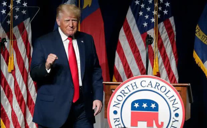 Cựu Tổng thống Donald Trump phát biểu tại hội nghị đảng Cộng hòa Bắc Carolina tại Greenville, Bắc Carolina, ngày 5-6. Ảnh: AP