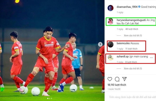 Vì thù cũ, Đoàn Văn Hậu bị cổ động viên Indonesia tấn công quyết liệt tài khoản Instagram! - Ảnh 1.