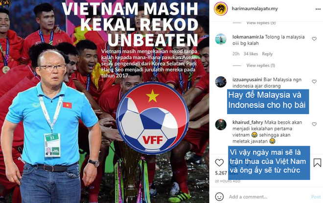 Nghe theo fake news, fan Malaysia cổ vũ Indonesia chiến thắng để thầy Park khăn gói về nước - Ảnh 1.