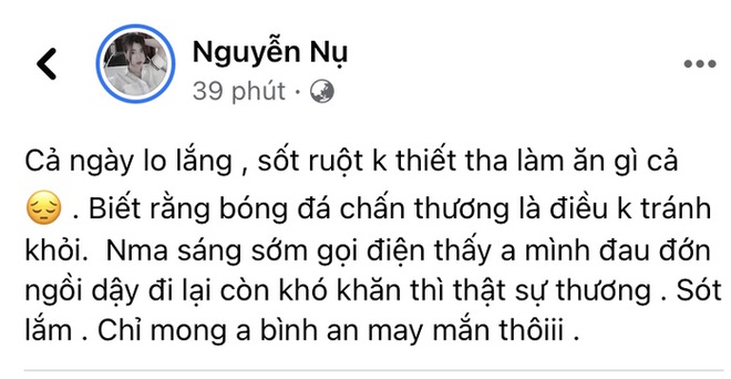 Em gái Văn Toàn lo lắng vì anh trai đau đớn đi lại khó khăn nhưng vẫn chưa có kết quả chính thức về chấn thương - Ảnh 1.