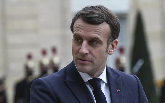 Tổng thống Pháp Macron. Ảnh: AP.
