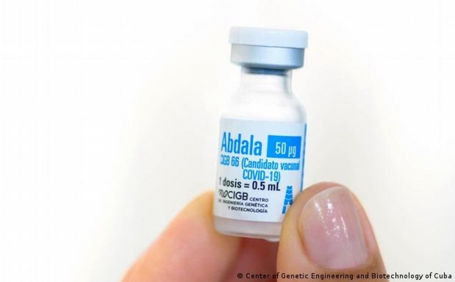 Vaccine Abdala ngừa Covid-19 của Cuba. Ảnh: CGBC.