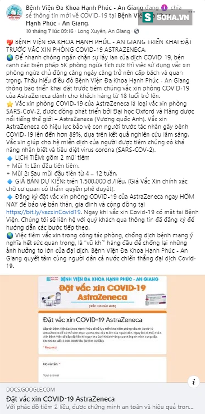 Ai đứng sau bệnh viện tư nhân đầu tiên tại An Giang nhận tiêm vắc-xin COVID-19 giá 1,5 triệu đồng/liều? - Ảnh 2.