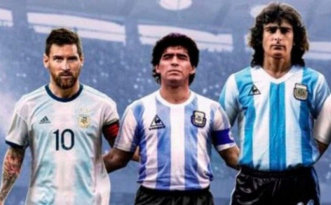 Messi, Maradona và Kempes. (Ảnh: Marca)