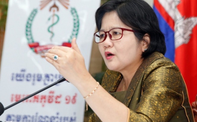 Quốc vụ khanh kiêm Phát ngôn viên bộ Y tế Campuchia bà Or Vandine