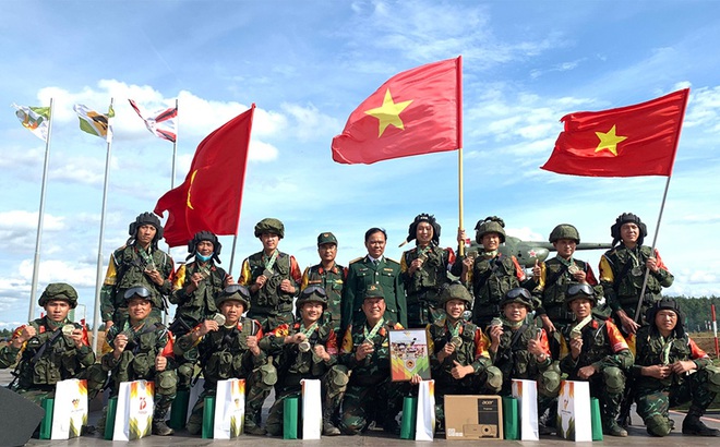 Đội tuyển công binh Quân đội nhân dân Việt Nam giành huy chương Đồng tại Army Games-2020. Ảnh: qdnd.vn.