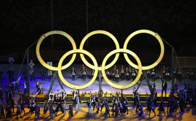 Hình ảnh lễ khai mạc Olympic Tokyo tối 23/7. (Ảnh: AP)