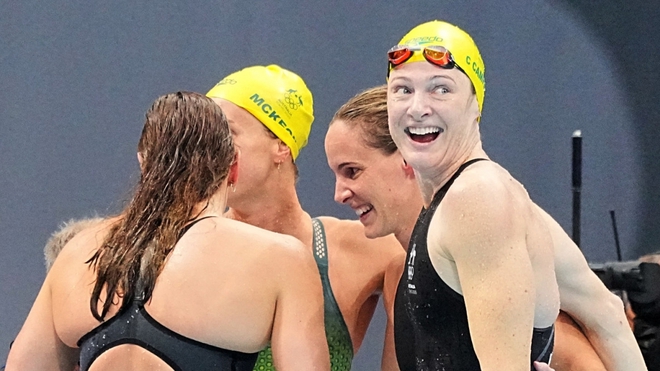 Australia lập kỷ lục thế giới ở môn bơi tại Olympic Tokyo 2020 - Ảnh 1.