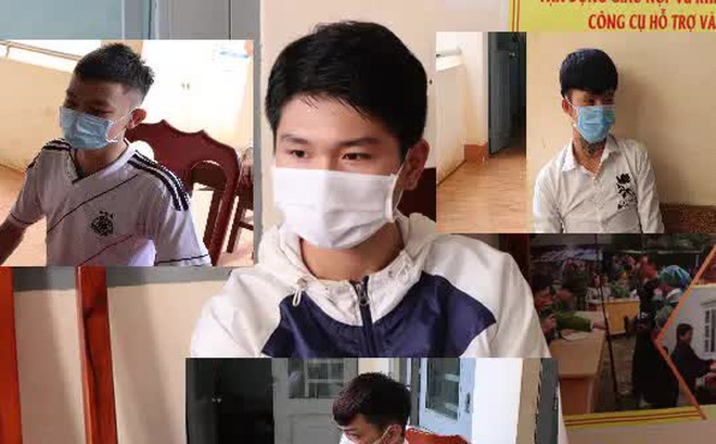 Bốn thanh, thiếu niên được mời lên trụ sở Công an xã Đồng Tiến, huyện Đồng Phú, tỉnh Bình Phước để làm việc
