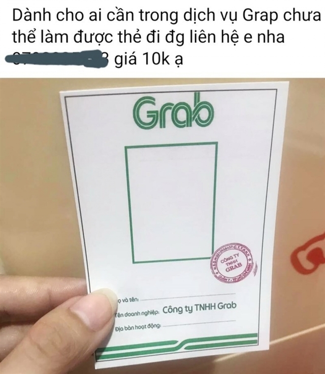 Giả thẻ Grab đi đường tương tự hành vi giả mạo con dấu, tài liệu Nhà nước - Ảnh 1.