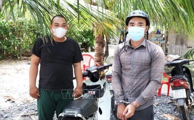 Hai đối tượng Trần Thanh Ngọc và Nguyễn Mạnh Hoài bị bắt giữ.