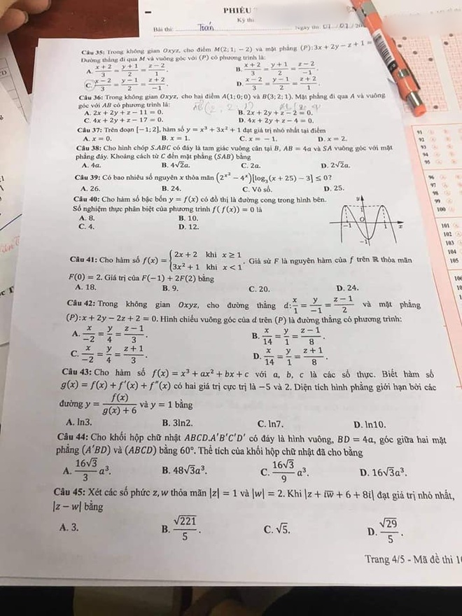 Xôn xao nghi án thí sinh lén chụp ảnh đề thi Toán gửi ra ngoài, người nhà đăng lên mạng nhờ giải giúp trong thời gian làm bài? - Ảnh 2.