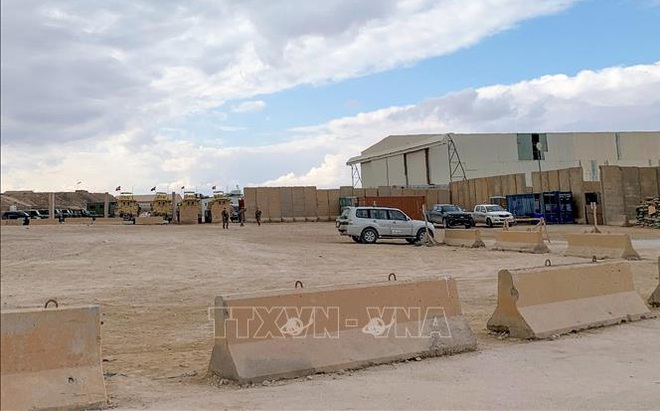 Căn cứ không quân Ain Al-Asad , nơi binh sĩ Mỹ đồn trú ở tỉnh Anbar, Iraq, ngày 13/1/2020. Ảnh tư liệu: AFP/TTXVN