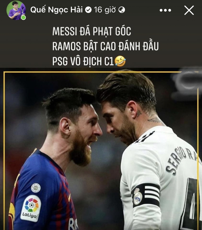 Quế Ngọc Hải thích thú khi Messi và Ramos “về chung một nhà” - Ảnh 1.