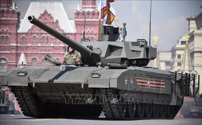 Xe tăng T-14 Armata tham gia buổi tổng duyệt nhân kỉ niệm Ngày Chiến thắng ở Moskva, Nga. Ảnh tư liệu: AFP/TTXVN