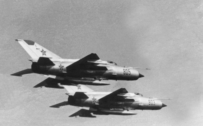 Những chiếc MiG-21MF được Liên Xô triển khai tới Ai Cập. Ảnh: Wikipedia