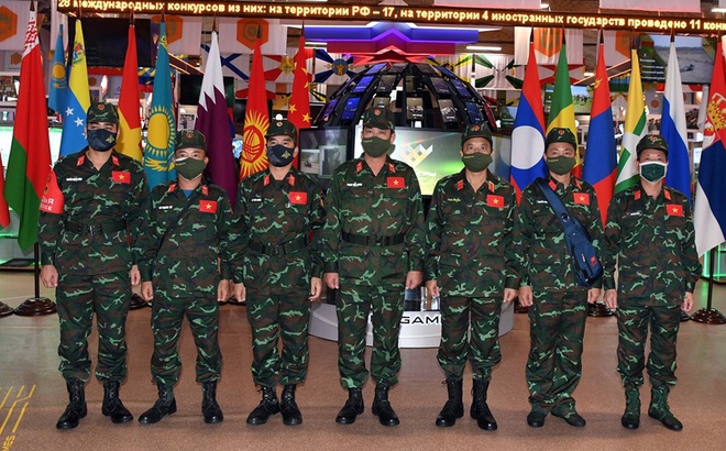 Thiếu tướng Phạm Văn Thái, Phó cục trưởng Cục Quân huấn, Bộ Tổng Tham mưu, Trưởng Đoàn QĐND Việt Nam tham gia Army Games 2021.