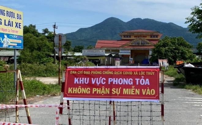 Xã Lộc Thuỷ đang thực hiện giãn cách do chùm ca bệnh Covid-19 mới