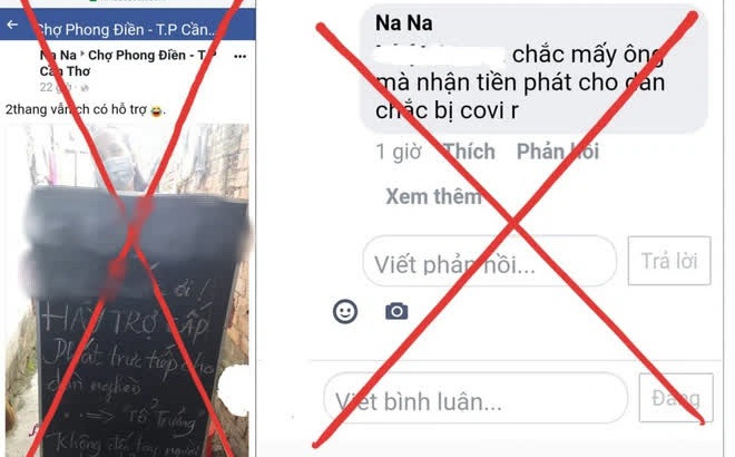 Nội dung sai sự thật mà Q. viết trên facebook. Ảnh: báo Cần Thơ