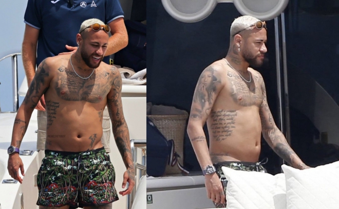 Neymar lộ bụng mỡ sau 3 tuần rời xa bóng đá - Ảnh 2.
