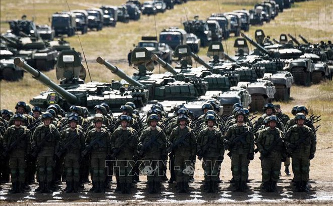 Binh sĩ Nga tham gia cuộc tập trận tại Siberia. Ảnh tư liệu: AFP/TTXVN