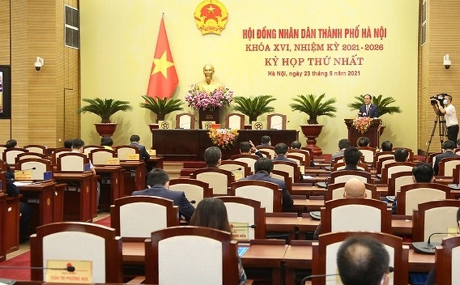 Quang cảnh kỳ họp thứ nhất HĐND TP Hà Nội khóa XVI