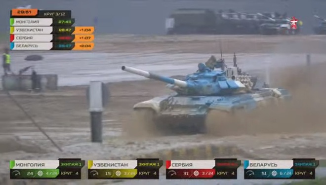 Tank Biathlon 2021: Ông lớn Belarus bất ngờ bị vùi dập, Serbia và Uzbekistan đang chơi sát ván - Ảnh 1.