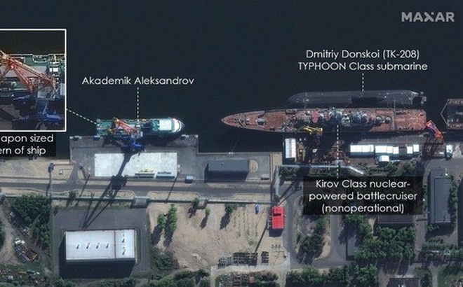 Hình ảnh vệ tinh của hãng Maxar Technologies chụp quân cảng Severodvinsk, tây bắc Nga