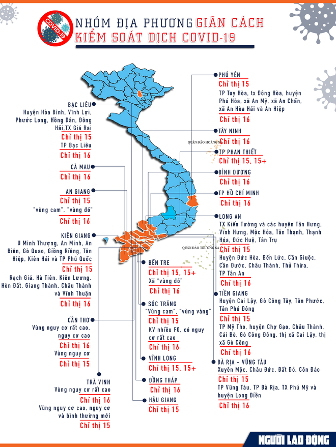 [infographic] Các địa phương tiếp tục giãn cách đến ngày 15-9 - Ảnh 1.