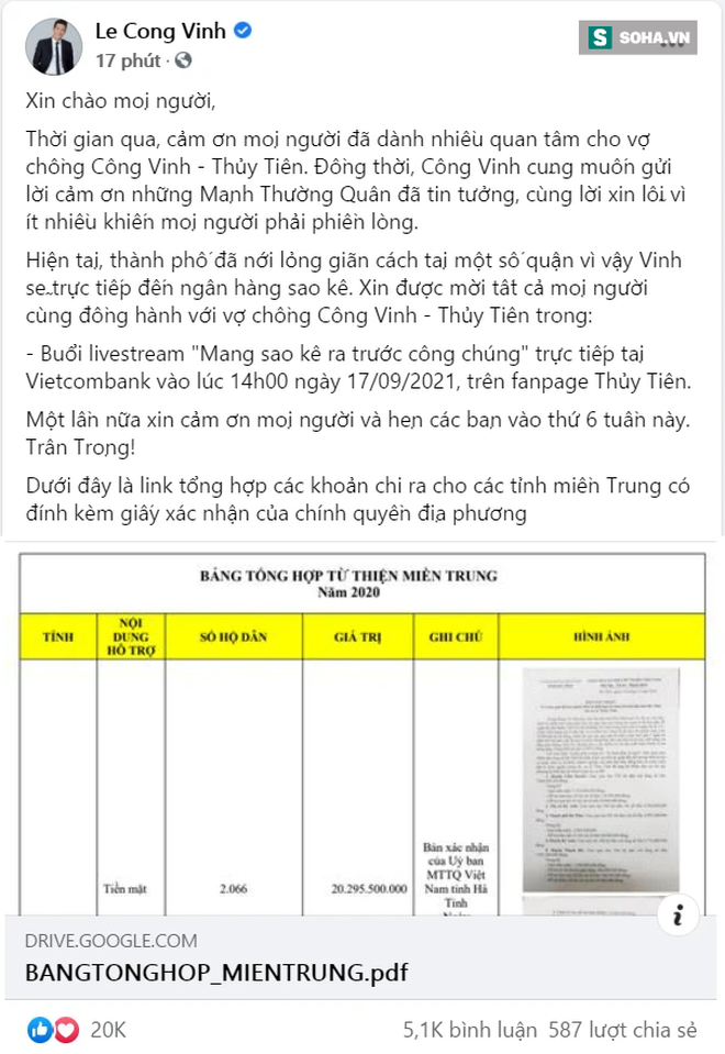 Phòng giao dịch Vietcombank sẽ là sân khấu livestream sao kê của Công Vinh Thủy Tiên - Ảnh 1. Phòng giao dịch Vietcombank sẽ là sân khấu livestream sao kê của Công Vinh Thủy Tiên - Ảnh 1.