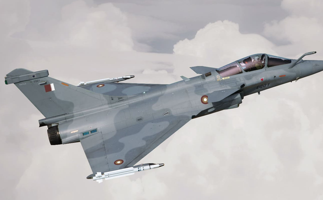 Một chiếc Rafale của Qatar. (Twitter)