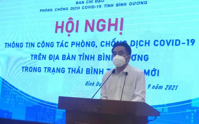 Ông Nguyễn Lộc Hà, Phó Chủ tịch UBND tỉnh Bình Dương, thông tin về việc thực hiện phục hồi kinh tế sau 15-9