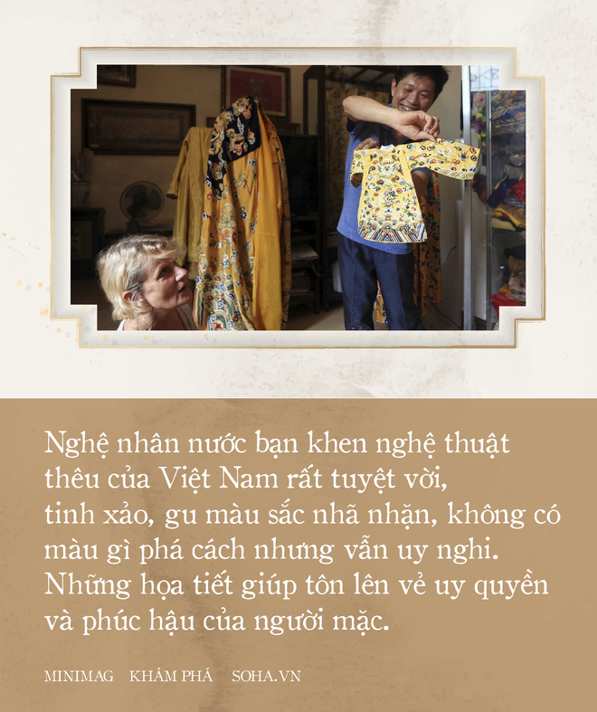 ‘Phù thủy’ của những chiếc áo trăm triệu duy nhất Việt Nam: Áo vua mặc thế nào tôi thêu đúng như thế, chuẩn đến từng milimet - Ảnh 7.