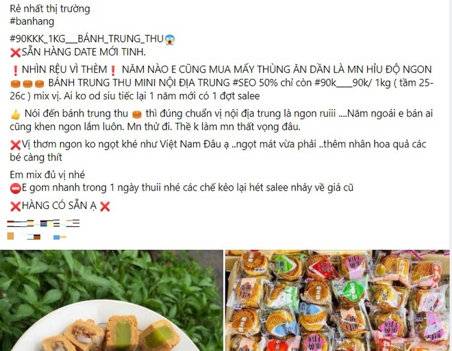 Bánh Trung thu siêu rẻ, bán theo cân tràn chợ mạng - Ảnh 2.