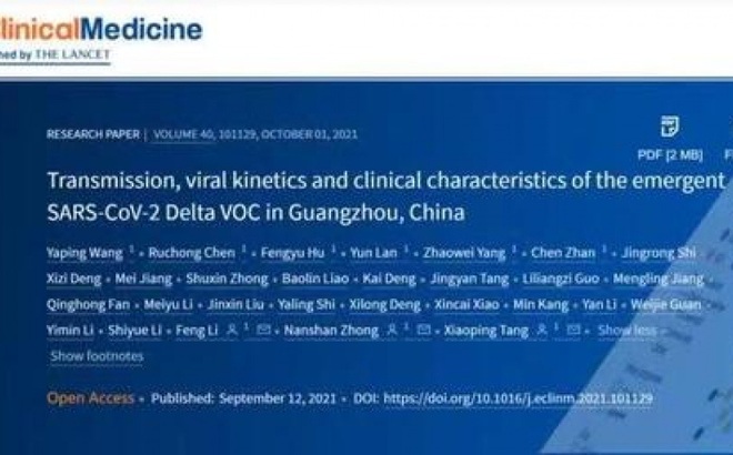 Nghiên cứu được công bố trên EclinicalMedicine.