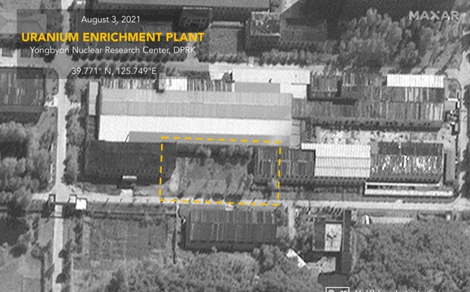 Ảnh vệ tinh cơ sở làm giàu urani tại cơ sở Yongbyon hôm 3/8. Ảnh: Maxar