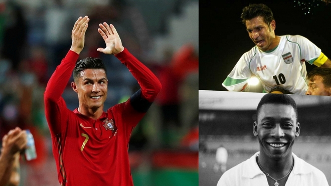 Bảng xếp hạng những cây săn bàn xuất sắc nhất ĐTQG: Ronaldo “cô đơn trên đỉnh” - Ảnh 1.