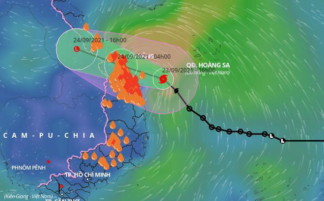 Bão số 6 đổ bộ đất liền trong đêm nay (23/9), vùng ảnh hưởng kéo dài dọc miền Trung và một phần Tây Nguyên.
