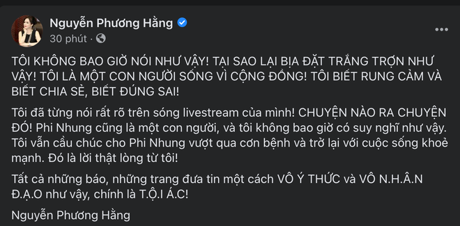 Bị đồn buông lời trù ẻo khi ca sĩ Phi Nhung đang nguy kịch, đại gia Phương Hằng bức xúc lên tiếng - Ảnh 1. Bị đồn buông lời trù ẻo khi ca sĩ Phi Nhung đang nguy kịch, đại gia Phương Hằng bức xúc lên tiếng - Ảnh 1.