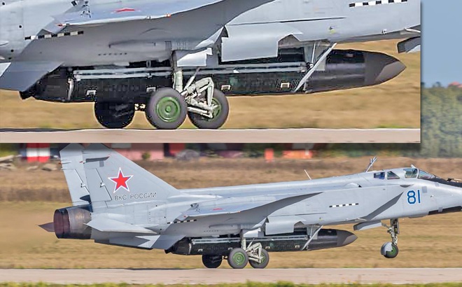 Tiêm kích MiG-31 của Nga mang một loại tên lửa bí ẩn mà theo một số chuyên gia phương Tây, tên lửa này có khả năng hủy diệt vệ tinh.