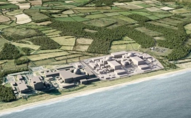 Dự án nhà máy điện hạt nhân Sizewell C dự kiến cung cấp điện cho 6 triệu hộ gia đình. Ảnh: EDF