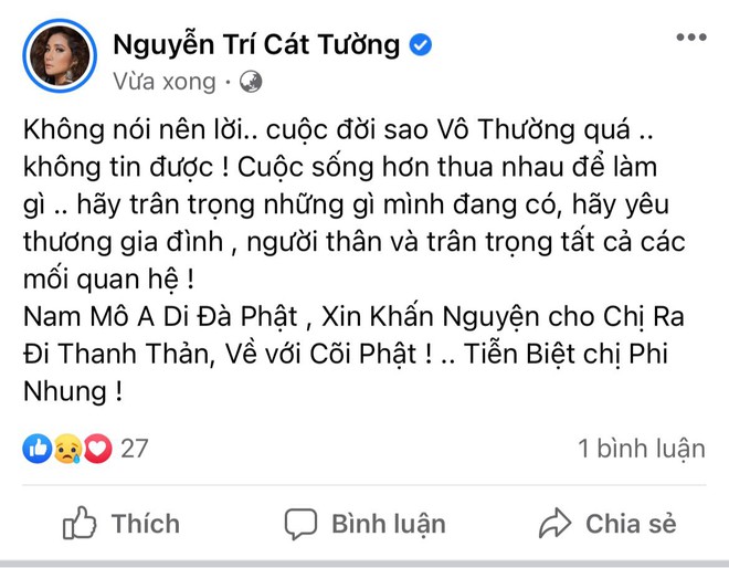 Sao Việt bàng hoàng, đau xót khi nghe tin Phi Nhung qua đời: Phép màu đã không xảy ra! - Ảnh 3.