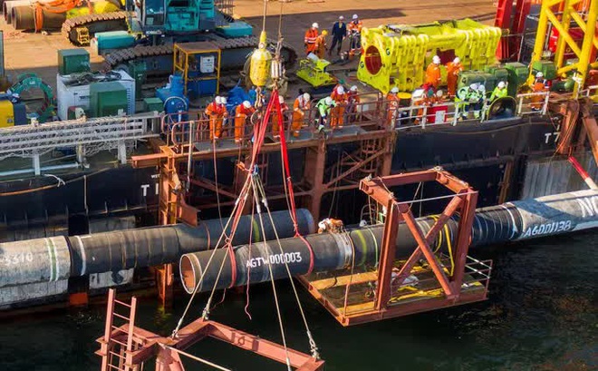 Tuyến đường ống dẫn khí Nord Stream 2 đã được hoàn thành nhưng vẫn chưa hoạt động. Ảnh: Reuters