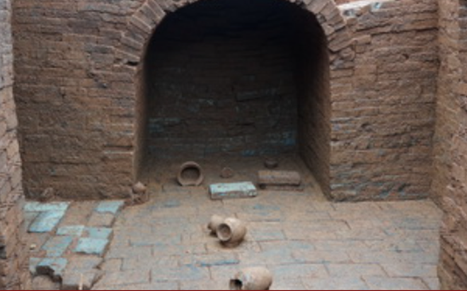 Các đồ tạo tác bằng gốm được tìm thấy tại một ngôi mộ cổ ở thành phố Chenzhou. (Ảnh:Viện Di tích Văn hóa và Khảo cổ tỉnh Hồ Nam)